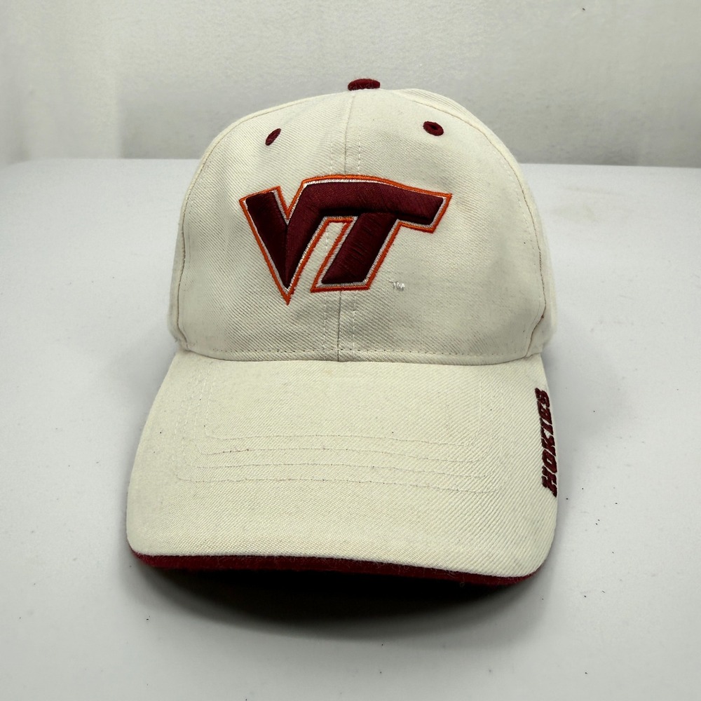 Twins Enterprise Virginia Tech Hokies Hat Unisex OSFM White Maroon VT Cap